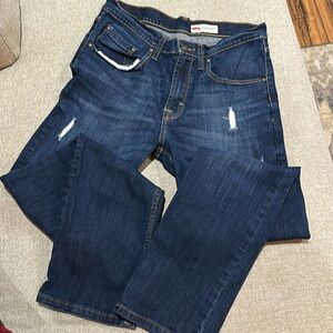 Wranglers jeans, men 30x30 stretch blue comfort jeans, boot cut cotton western
